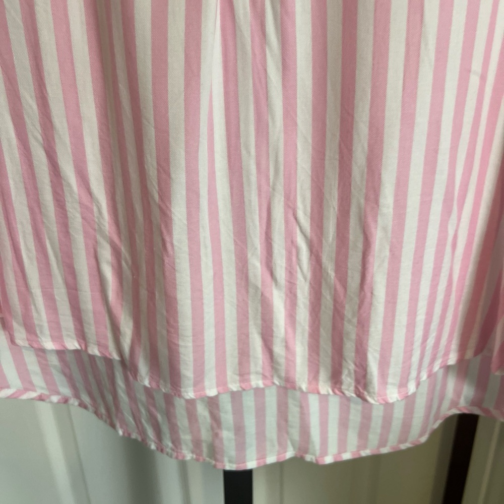 Beach Lunch Lounge Womens Top Size X-Large Pink Stripe Dolman Popover - Picture 4 of 8
